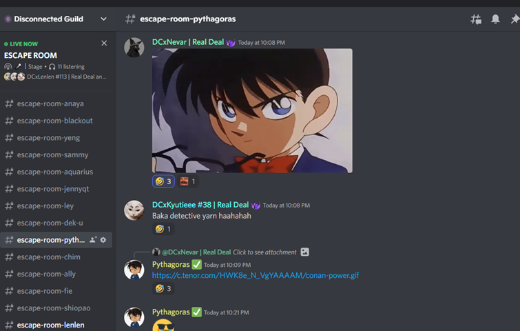 DisconnectedRDG's tweet photo. Thank you for attending our "Escape Room" event for tonight! β€οΈβπ₯π―
#Reconnected
#LFGDisconnected
#RDGxDG
#SaturdayNight https://t.co/hocvql8WuM