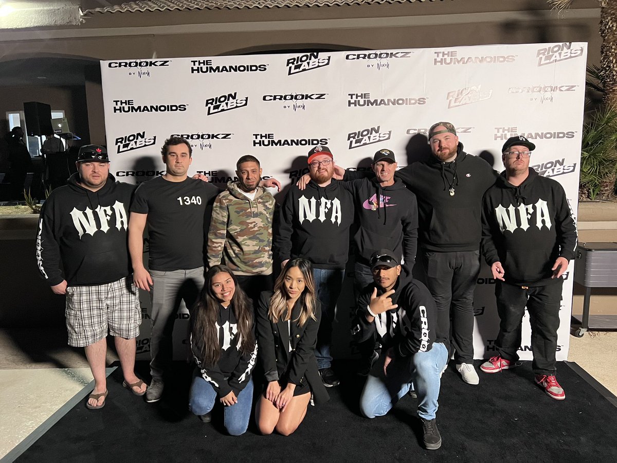 charles_kinard's tweet photo. #CROOKZNATION, Vegas party last night was a huge success. @rionlabsnft @TrevorFarbo @redkev @11oz_ and many others.Can’t wait for next one. https://t.co/H2Af4JZ49I