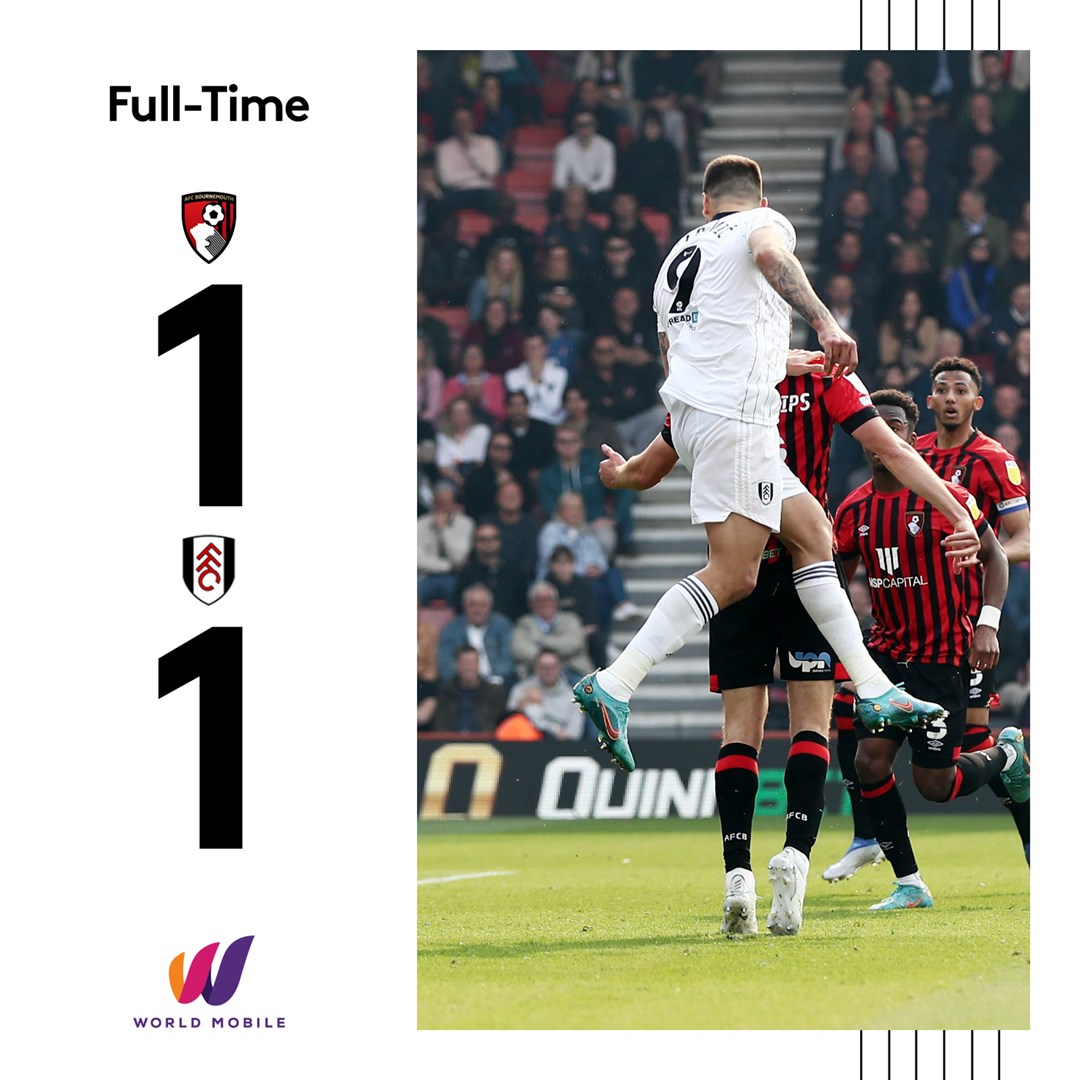 FulhamFC's tweet photo. It ends level.

#BOUFUL https://t.co/SrEEsh5R2E