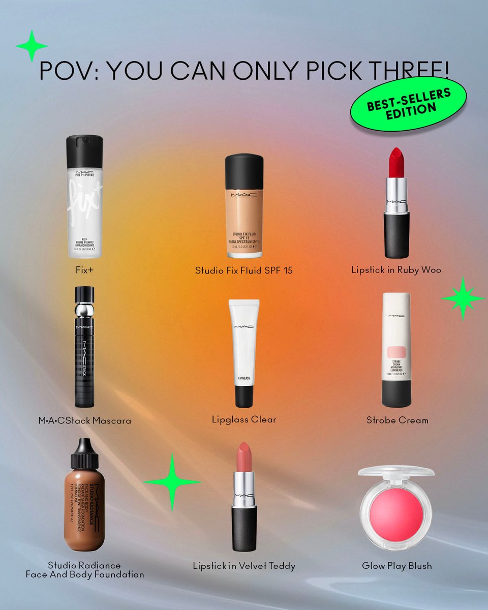 Which three #MACSuperstars would you bring to a deserted island?!