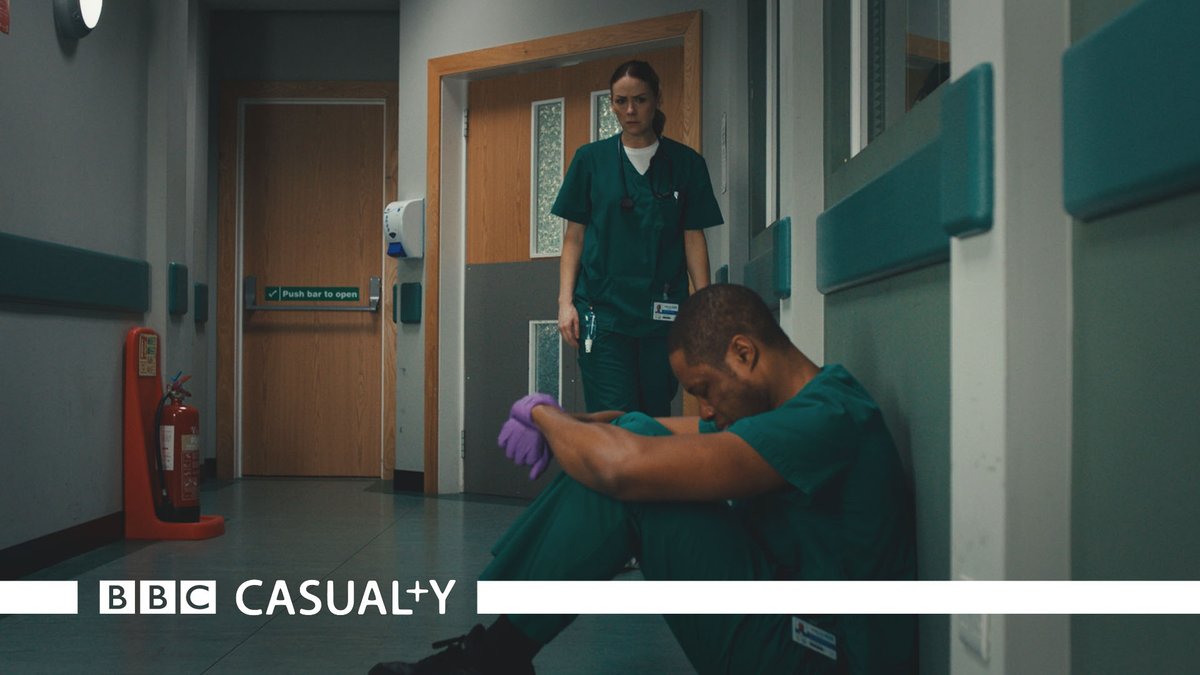 BBCCasualty's tweet photo. Happy #Casualty Day!
 
Tune in tonight for heroic scenes from Matthew, the return of Paige AND another round of Stevie vs Dylan. Who’s ready? 🙋
 
#Casualty 8:35pm on BBC One 📺 https://t.co/AVFLQwyonE