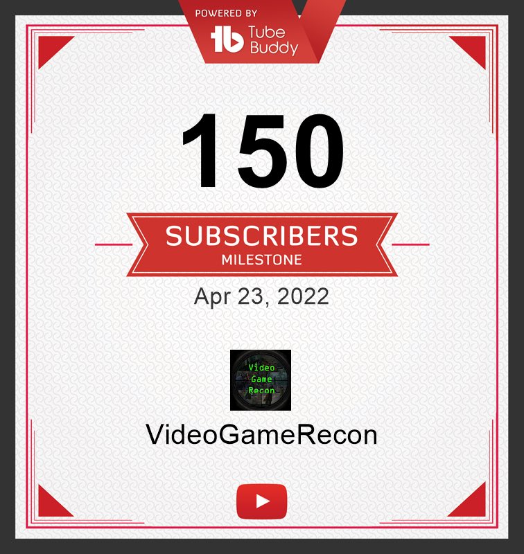 VideoGameRecon1's tweet photo. You guys are FUCKING awesome!!! I can’t wait to hit more milestones with all of you! Thank you so much!!! #YouTube #smallstreamer #SmallStreamerCommunity #YouTuber #gamingcommunity #gaming #Milestones #LetsHit200 https://t.co/lKUyxdlwTu