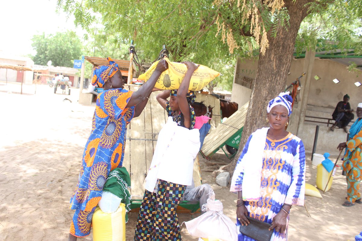 CSenegalaise's tweet photo. The #FoodAidProgram assists 100 heads of households from the 18 villages of the commune of Patar, Arrondt of Niakhar. Developed by @RedCrescent and @CSenegalaise, it has distributed 100 bags of rice (25 kg) and 500 kg of powdered sugar in this part of the Sine, Fatick... https://t.co/64GBg3IRl6