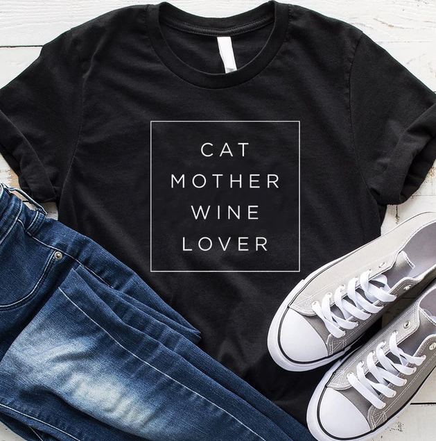 onlycatshirts's tweet photo. Announce your love for cats and wine! Purchase this funny t-shirt for yourself or for that special cat mom in your life. https://t.co/uVoENUP3ou