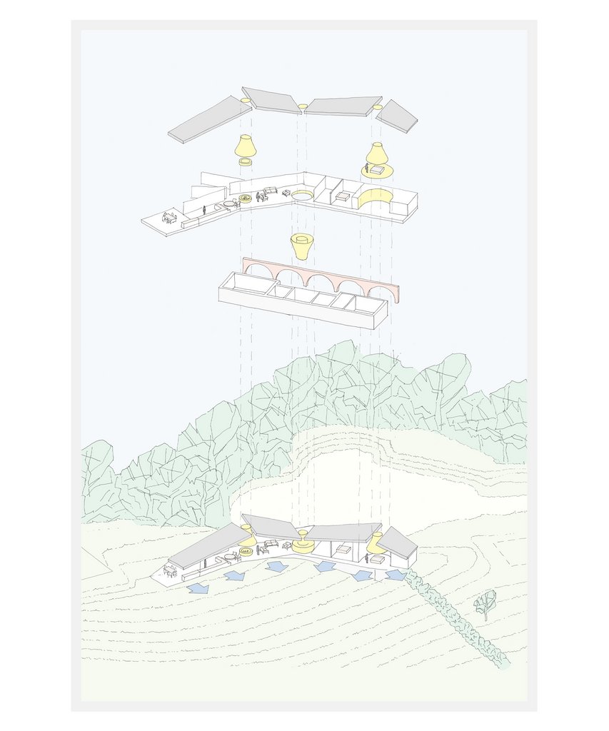 HAWKESarch's tweet photo. Early concept drawing of our Para 80 scheme in Kent, which references the form of local lime kilns.
.
.
.
#para80 #paragraph80 #architecture #design #contemporary #kent #sketch https://t.co/b2toccetPP
