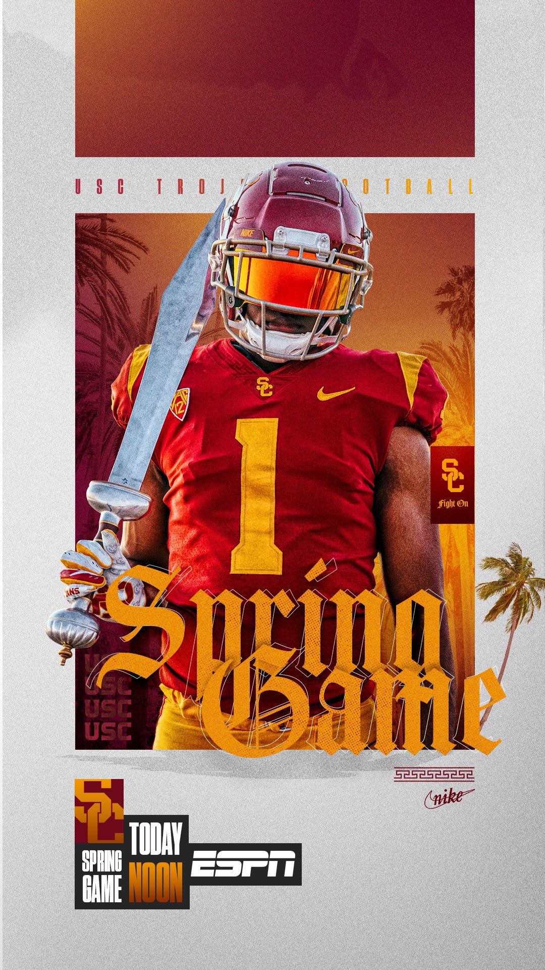 USC Football ️ on Twitter "The wait is over…Spring Game Day🏈 On espn