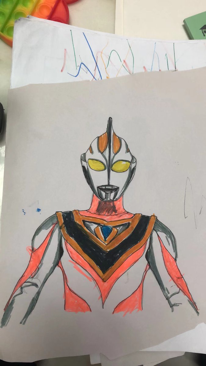 ClydeChiLian's tweet photo. This is the painting I drew for my nephew, but unfortunately destroyed by my nephew, I want to tell you that I love Ultraman very much although I am an adult, I hope I can join.@UltramanETH #UltramanETH https://t.co/gjx4FxxLFL