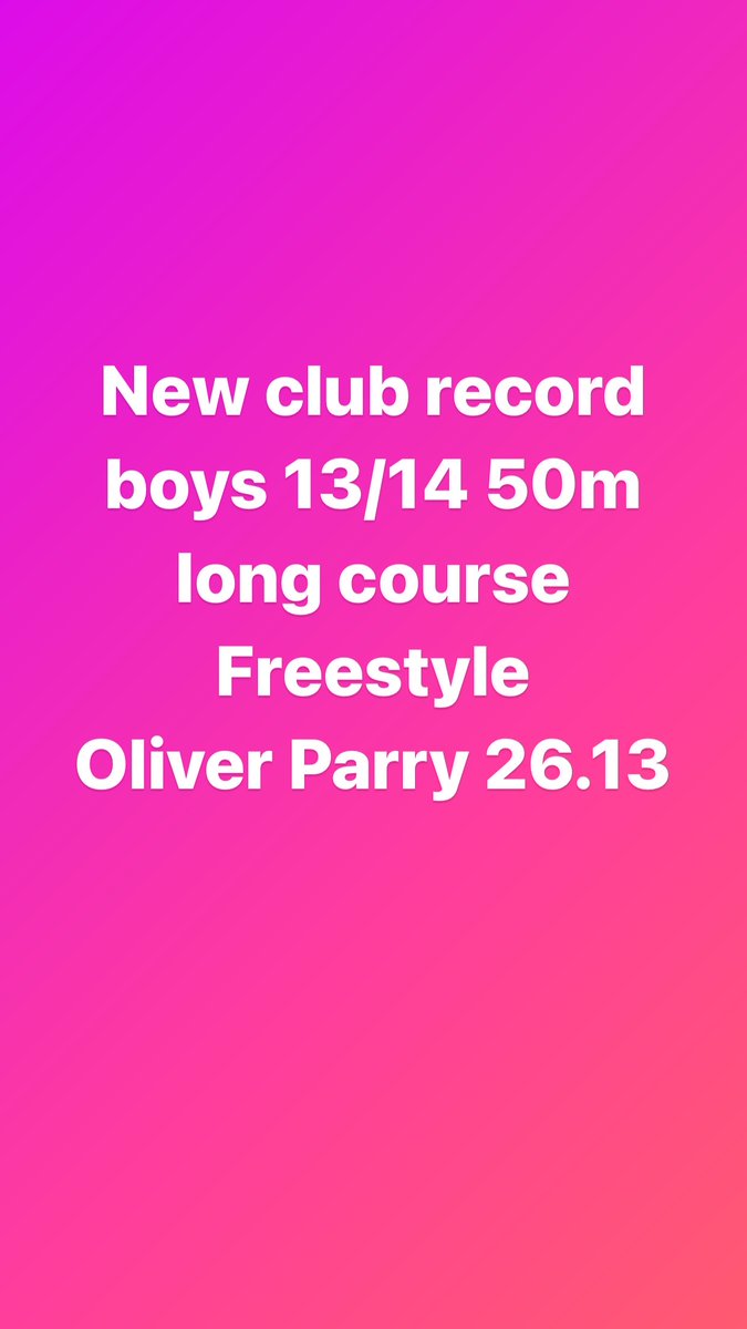 Oldhamaquatics's tweet photo. New club record boys 13/14 50m freestyle long course Oliver Parry 26.13 @oclactive #oldhamaquatics #oneteamoneforce #oldham #traintowin #happycoach #swimfast https://t.co/ASXlLVSFt4