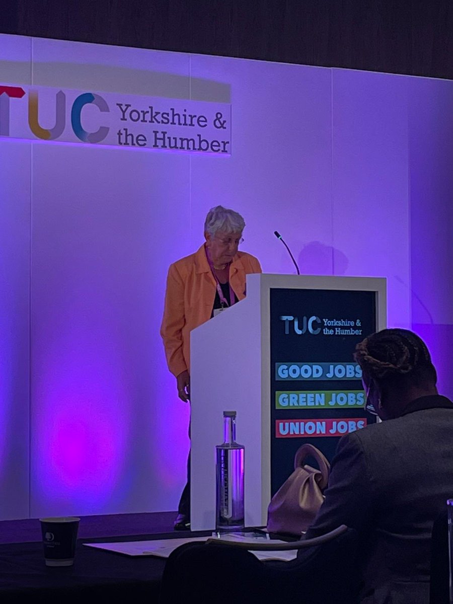 More great speeches from the region’s delegation at the Yorkshire &amp; Humber TUC conference in Hull #MakeWorkBetter -  well done Rita Knowles, doing the region proud ⁦<a href="/cathpinder/">Trade unionist and fighter for all suffering</a>⁩ ⁦<a href="/SueWood09373512/">Sue Wood</a>⁩