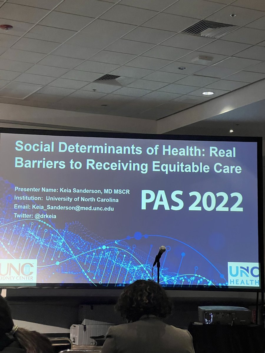 <a href="/drkeia/">Keia Sanderson, MD MSCR</a> discussing the definitions of social determinants of health and barriers
