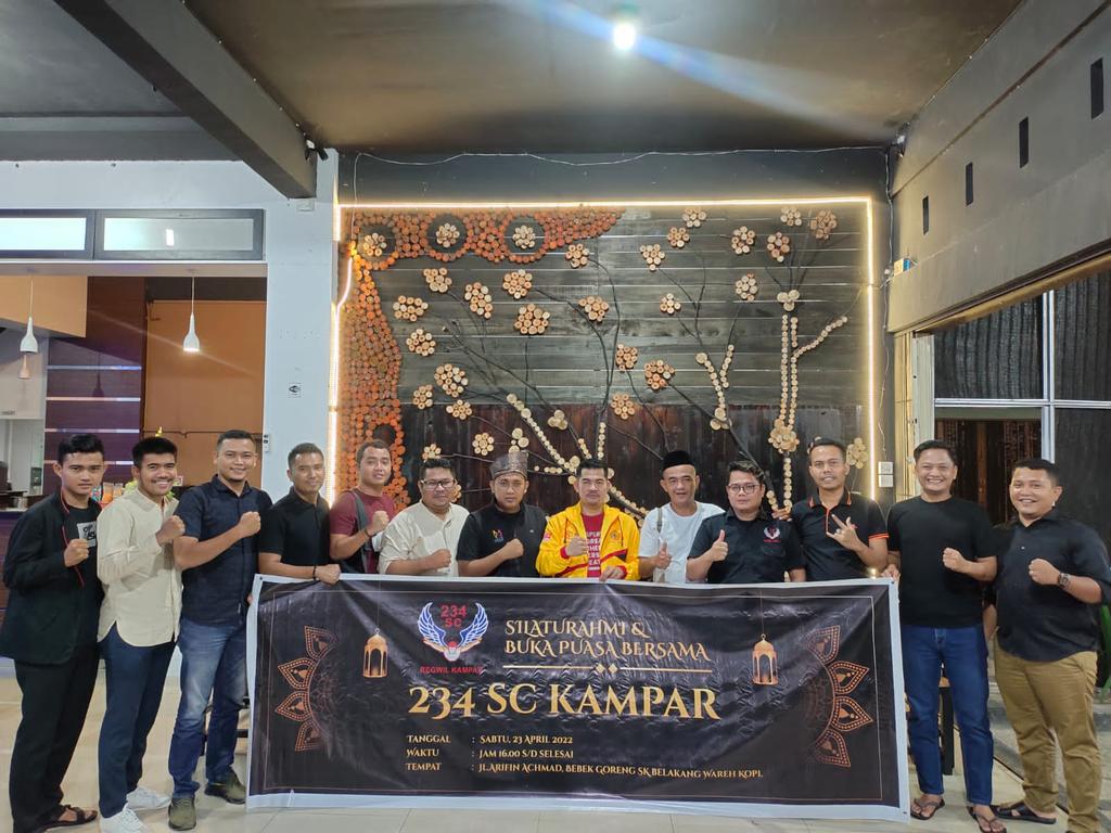 234SCKampar's tweet photo. Alhamdulillah Selesai Sudah Kegiatan Silahturahmi &amp; Berbuka Puasa Bersama @234SCKampar Terimakasih Ata Kehadirannya Korwil @234ScRiau dan Regwil @234SC_Pekanbaru @234SCPELALAWAN @234SC_DUTCHSIDE @234SC_INHIL 
@234SCInhu 
@234scBengkalis 
#FreeFall 
#bukapuasa 
#234sc
#234sckampar https://t.co/WDkgsL0ETP