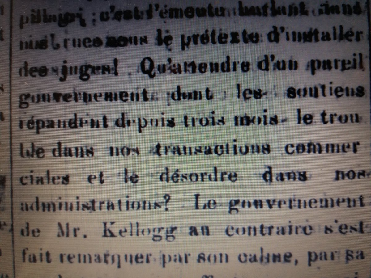 La lecture des pages en français de l'édition du 15.03.1873 de L'Echo de St Martinville démontre une nouvelle fois l'usage d'un français standard et actuel dans la presse louisianaise de l'époque.