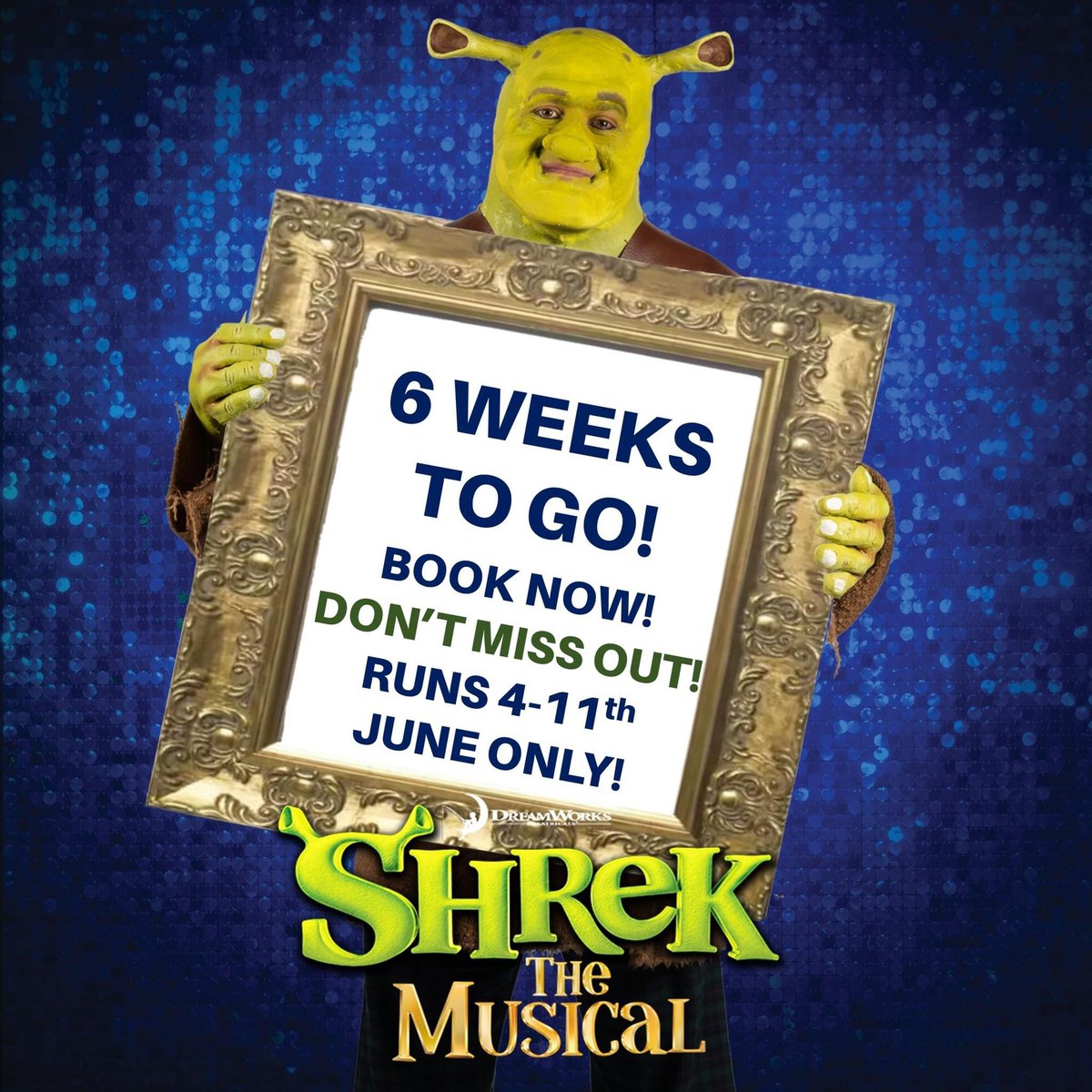 *6 WEEKS TO GO*

Yes. Just 6 weeks until everyone's favourite green ogre heads to <a href="/BHillCivic/">The Civic - Brierley Hill</a> for the local premiere of Shrek The Musical!

A third of tickets already sold, so the clock is ticking!

BOOK NOW at seaty.co.uk/qbmts-shrek and or call 07742 80322