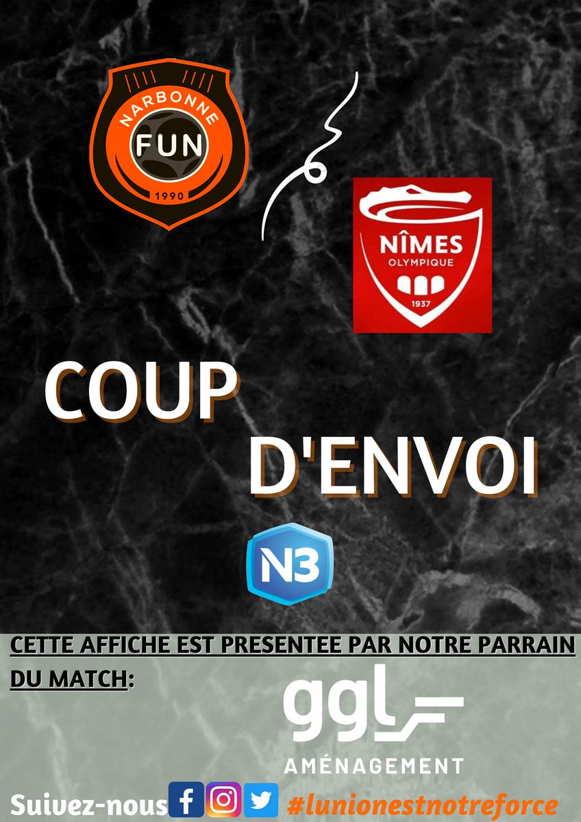 FUNarbonne's tweet photo. C'est parti entre #FUNNO 0-0
#LUnionEstNotreForce #Narbonne #National3 #Aude #Occitanie https://t.co/iHXtxDFxw7