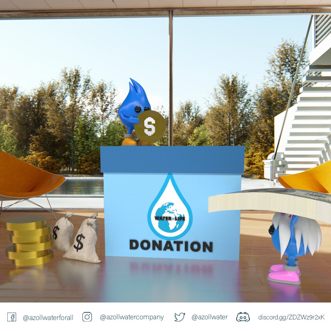 Azoll Water Project (@azollwater) on Twitter photo How much will be donated?
Azoll plans on donating 50% of the mint total to the <a href="/WaterIsLife/">WATERisLIFE.com</a> Project. We will be as transparent as possible, and show proof of our donations to our community as soon as it happens! How much will be donated?
Azoll plans on donating 50% of the mint total to the <a href="/WaterIsLife/">WATERisLIFE.com</a> Project. We will be as transparent as possible, and show proof of our donations to our community as soon as it happens!
