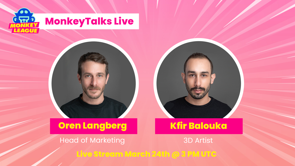MonkeyFans!

DON'T MISS tomorrow's episode of MonkeyTalks Live w/ 3D Artist Kfir Balouka

4/24 @ 3 PM UTC

Set Reminder:  youtube.com/watch?v=8y_J_R…