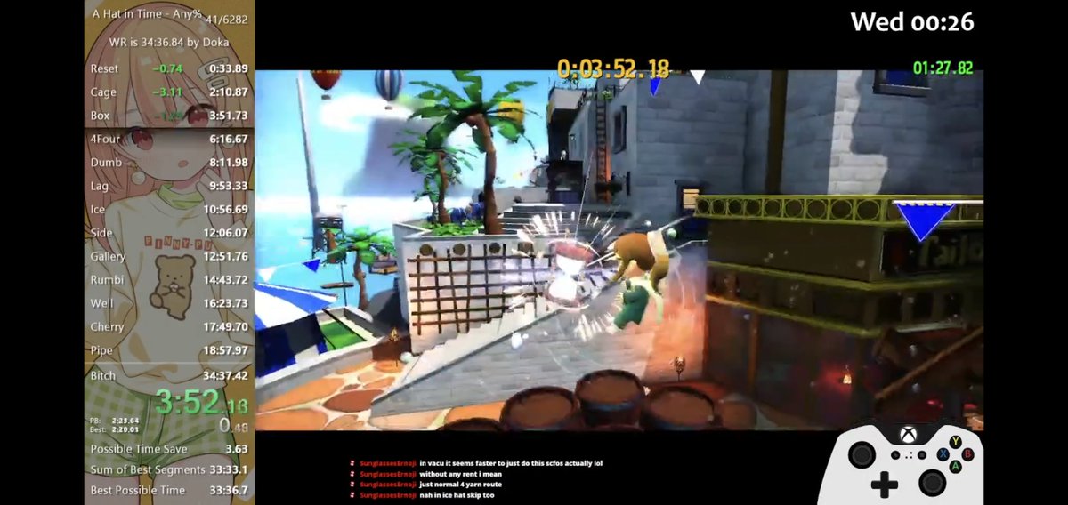 Barrel Battle Fact #1:
In his latest world record run, Enhu gets a barrel battle IL of 1:27.82
