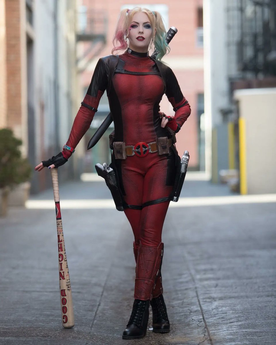SuperCosplayLo1's tweet photo. Black, Blue, & Red All Over. @Maid_of_might #HarleyPool #HarleyQuinn #Deadpool #MargotRobbie #RyanReynolds #MarvelComics #DCComics #Marvel #DC #MCU #DCEU #MashUp #XMen #SuicideSquad #Multiverse #DoctorStrangeInTheMultiverseOfMadness #Superhero #Comics https://t.co/HOAnmW4s3G