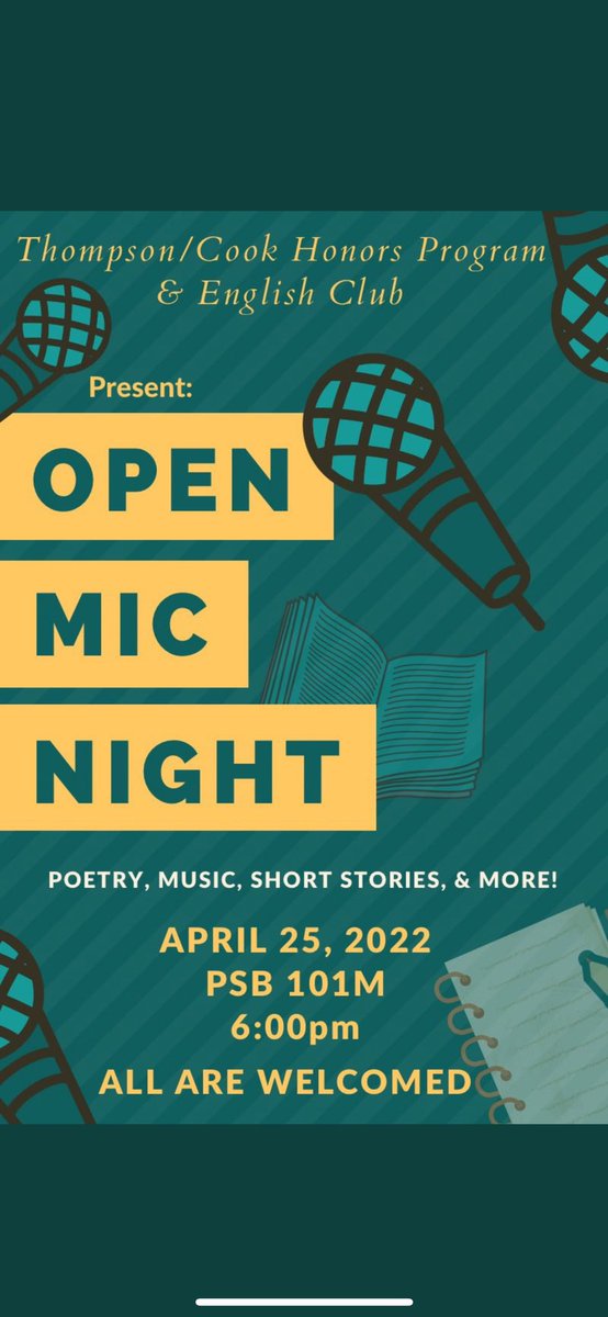 Come out, come out, and SUPPORT our creatives🤩 An event you DON’T want to miss! <a href="/Honors_DU/">T/C Honors Program</a>