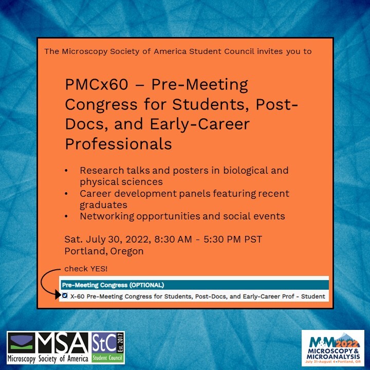 MSAStudent's tweet photo. Are you excited about M&amp;M 2022 in Portland? Your MSA StC leaders are too! Don’t forget to sign-up for PMCx60 when you register for the conference–you won’t want to miss this opportunity. 
More info here: https://t.co/kfu645nuSr https://t.co/D82Qc9QGta