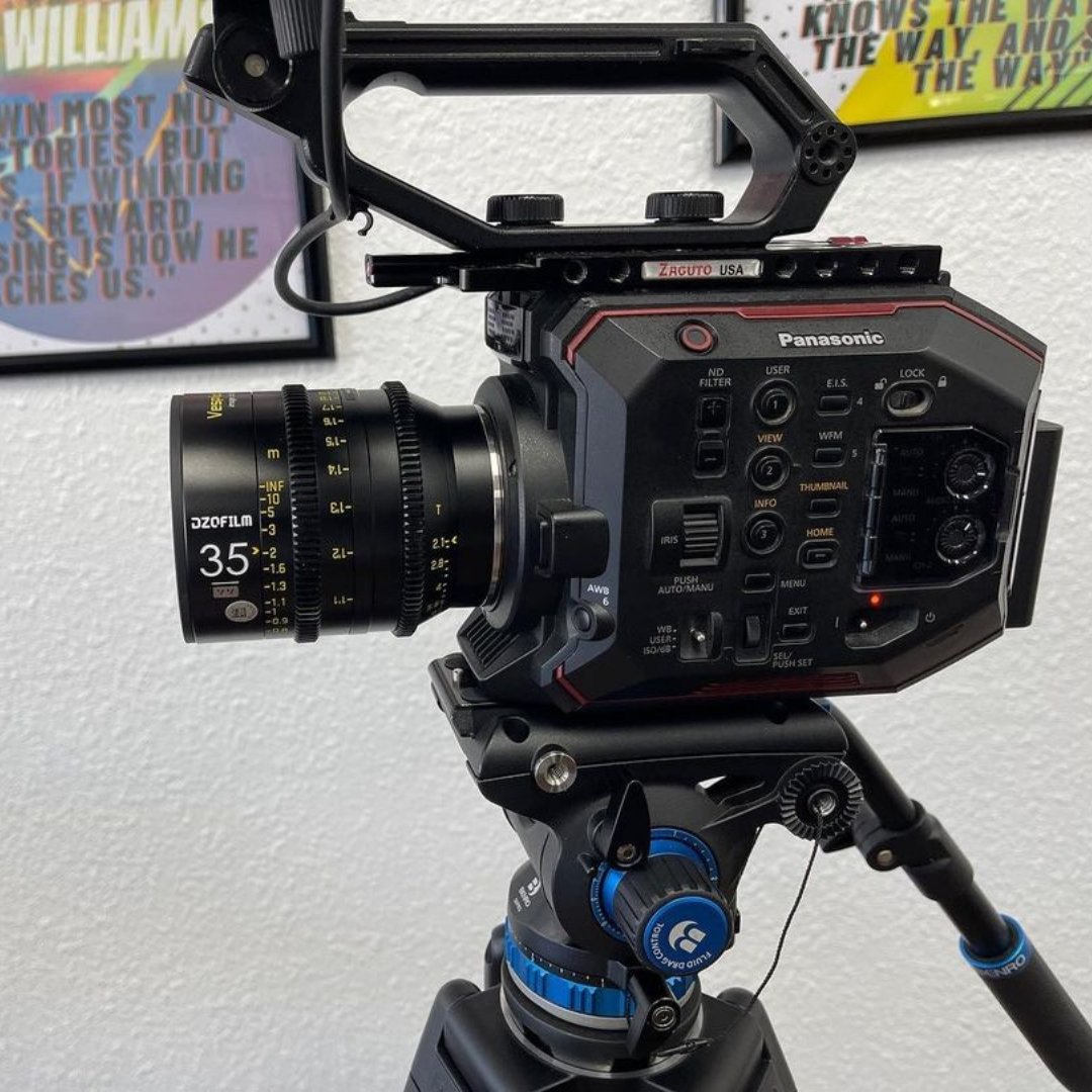 Zacuto Repost By Dzofilm Different Camera Setup Selection Is Perfectly Available With The Dzofilm Vespid Vv Cinlenses On Panasonic Au Eva1 5 7k S35 And Panasonic Lumix S1h Ff Dzofilm Cameragear