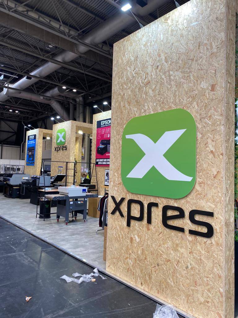 xpres_uk's tweet photo. We're hard at work setting up on stand C70 ready for @PandPLive tomorrow! Who's coming to see us? #pandplive2022 #xpres #epson #DTG #print #printing #printers #sublimation #sublimationprinting #HTV https://t.co/ziGilzuDJu
