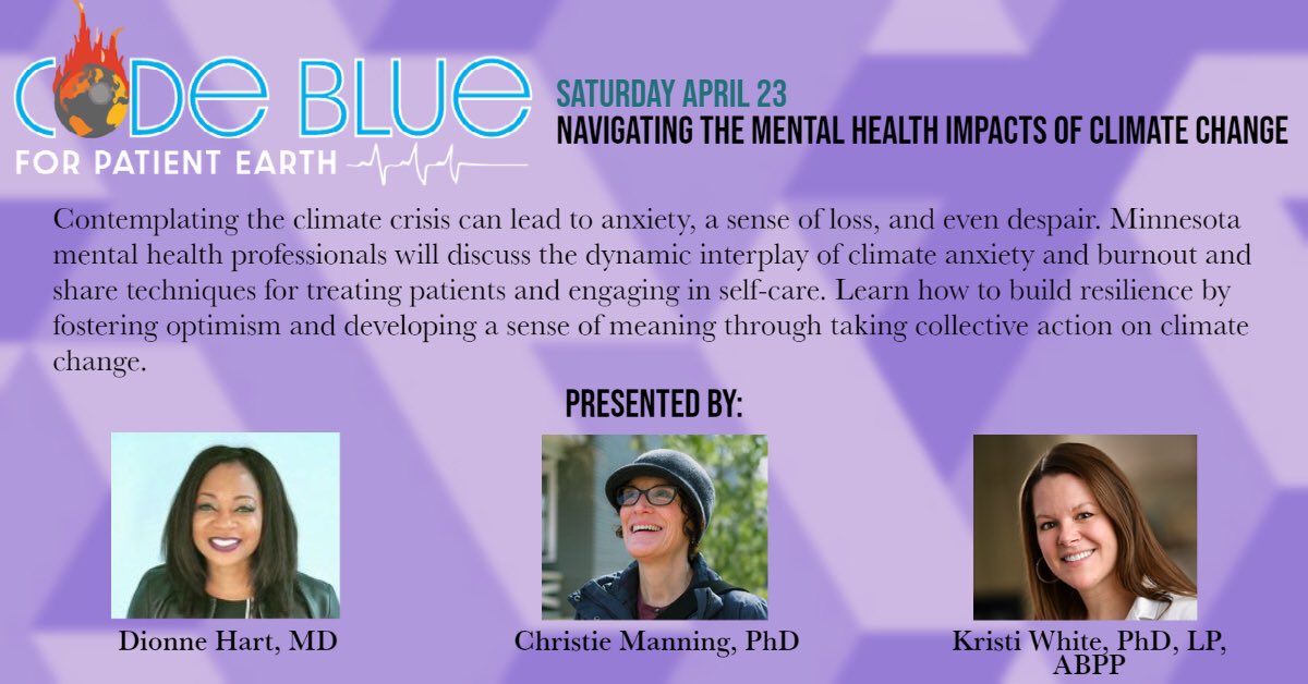 lildocd's tweet photo. Thank you @HP4HC and @UMNNursing for the opportunity to both present & learn! Code Blue for Patient Earth: Pathways to Resilience; Climate Smart Healthcare, the Mental Health Impacts of Climate Change, and #ClimateJustice. #CodeBlue2022 #CodeBlue4Health #ClimateJustice #Equity https://t.co/EQzpcUqqsU