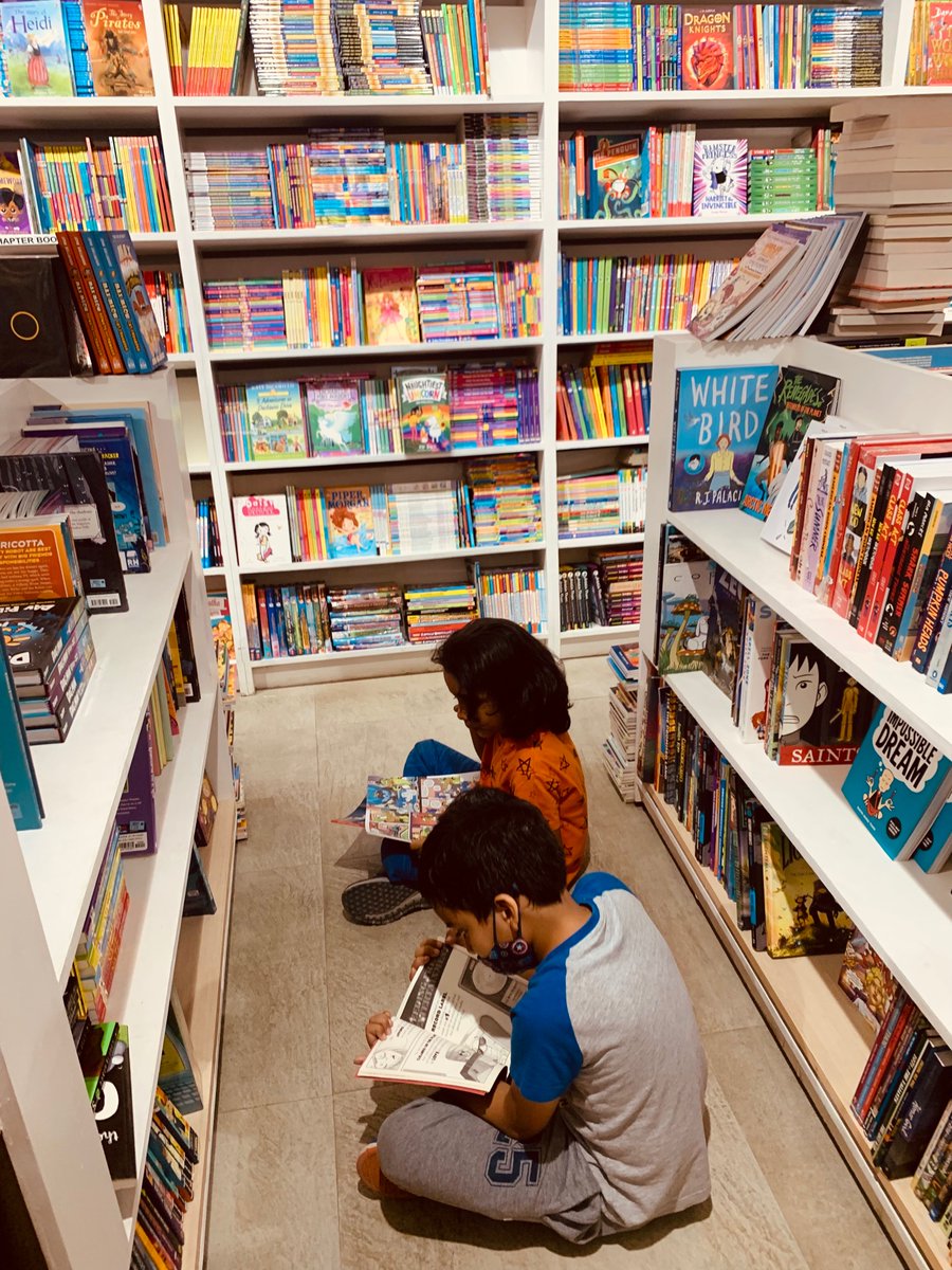 nehabhatt70's tweet photo. Just two 7-year-olds lost between covers 💜 #worldbookday #nextgenreaders https://t.co/p4xFcagfYj