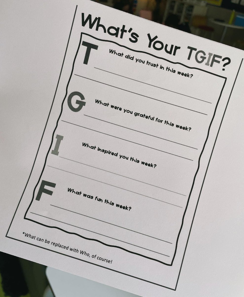 msriaz_'s tweet photo. 4RR ending the week with a little TGIF! It was such a great way for Ss to look back at their week &amp; reflect on what they're grateful for. I can’t wait to incorporate this as our weekly tradition; giving thanks brings many positive outcomes extending beyond the classroom walls. 🤩 https://t.co/tjXKjhnHbQ