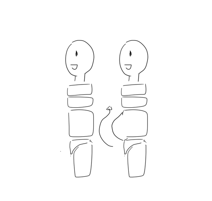 よこから見るとこんな感じな気がする 