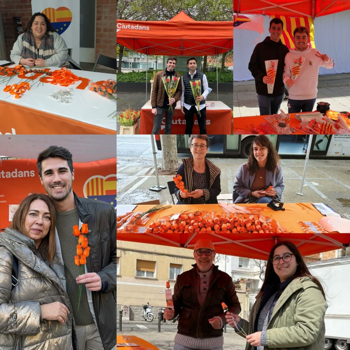 JcsCatalunya's tweet photo. 🧡 ¡Desde Jcs Catalunya queremos desearos un feliz Sant Jordi a todos! 

🌹📚 Los @jovenesCs han estado en las carpas de @CiutadansCs de toda Cataluña repartiendo rosas.

Bona Diada de Sant Jordi a tothom! ☺️

#santjordi https://t.co/x2no2jzXeJ