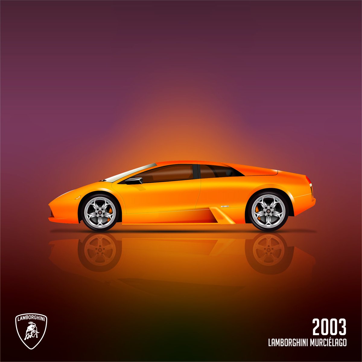 New digital illustration for my son. His favourite car! Will be selling prints online soon - more to come very soon. #petrolheads #carart #digitalart #VectorArt #Lamborghini #lambo #AdobeIllustrator #carprints