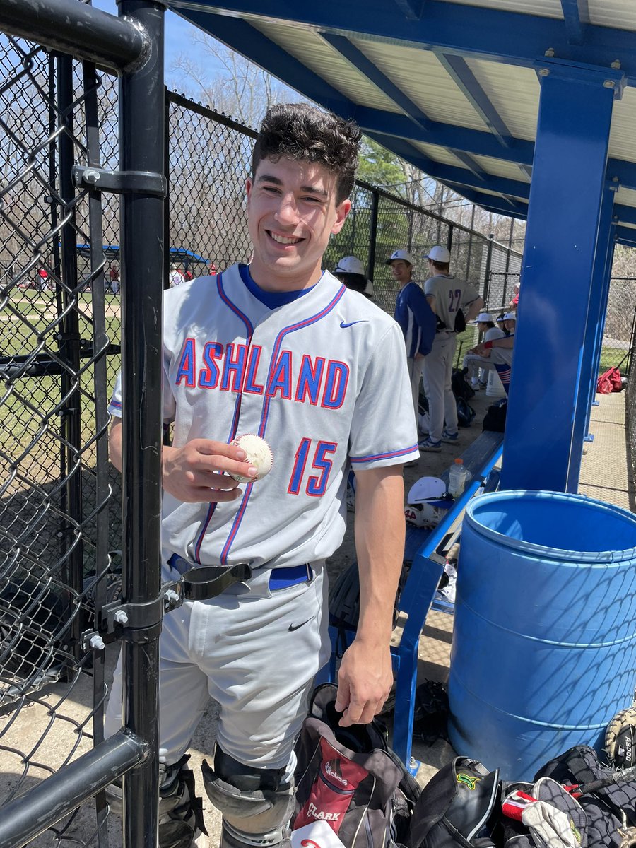 Luke Herter pictures here with the home run ball after a 3 run blast to center field in the bottom of the 2nd. The Clockers lead Barnstable 8-0. <a href="/CoachMessAHS/">Matt Messer</a> <a href="/MetroWestSports/">Daily News Sports</a> <a href="/Kstcoeur/">Kelley St Coeur (she/her/hers)</a> <a href="/MrsELachapelle/">Erin Lachapelle (she/her/hers)</a> <a href="/Ms_Sullivan_AHS/">Meaghan Sullivan</a>