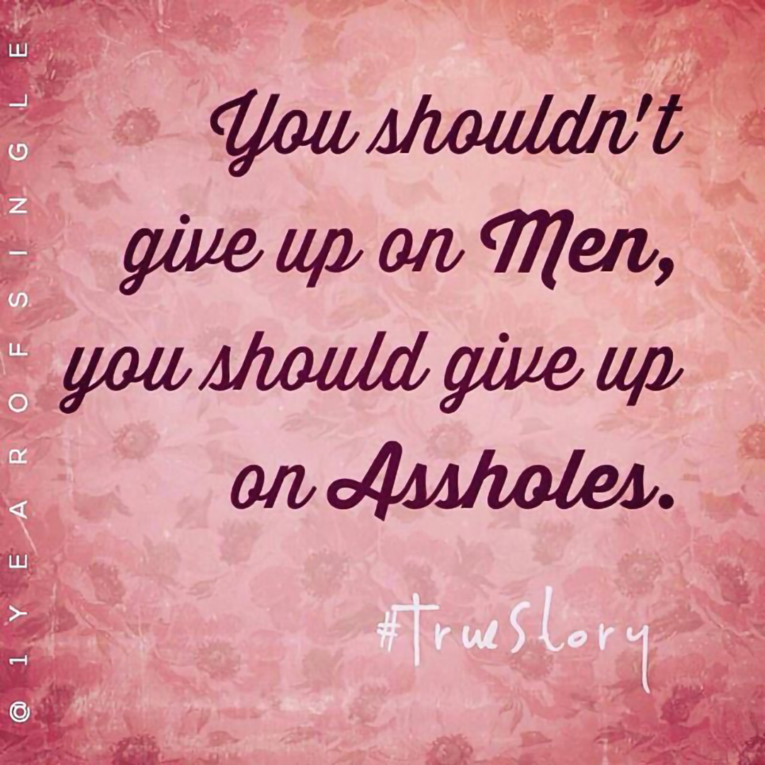 1YearOfSingle's tweet photo. Just like us women - good men to put up with jerks who taint the entire sex. If we take an honest look around, we'll find them.

Let's give a hand to those guys out there who are powering through without giving up on us.

#men #truth #guys #goodmen #truth #truestory  #assholes https://t.co/gFQgiMLkLh