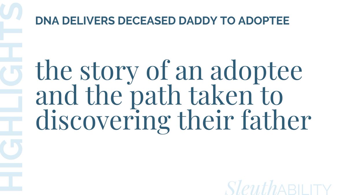 #Sleuthability highlights.

<a href="/JaneensList/">Janeen Bjork</a> presents the steps undertaken by an adoptee.

To catch this talk and others view further details here: sleuthability.heysummit.com

#dna #adoptee #adoption #discovery #genealogy