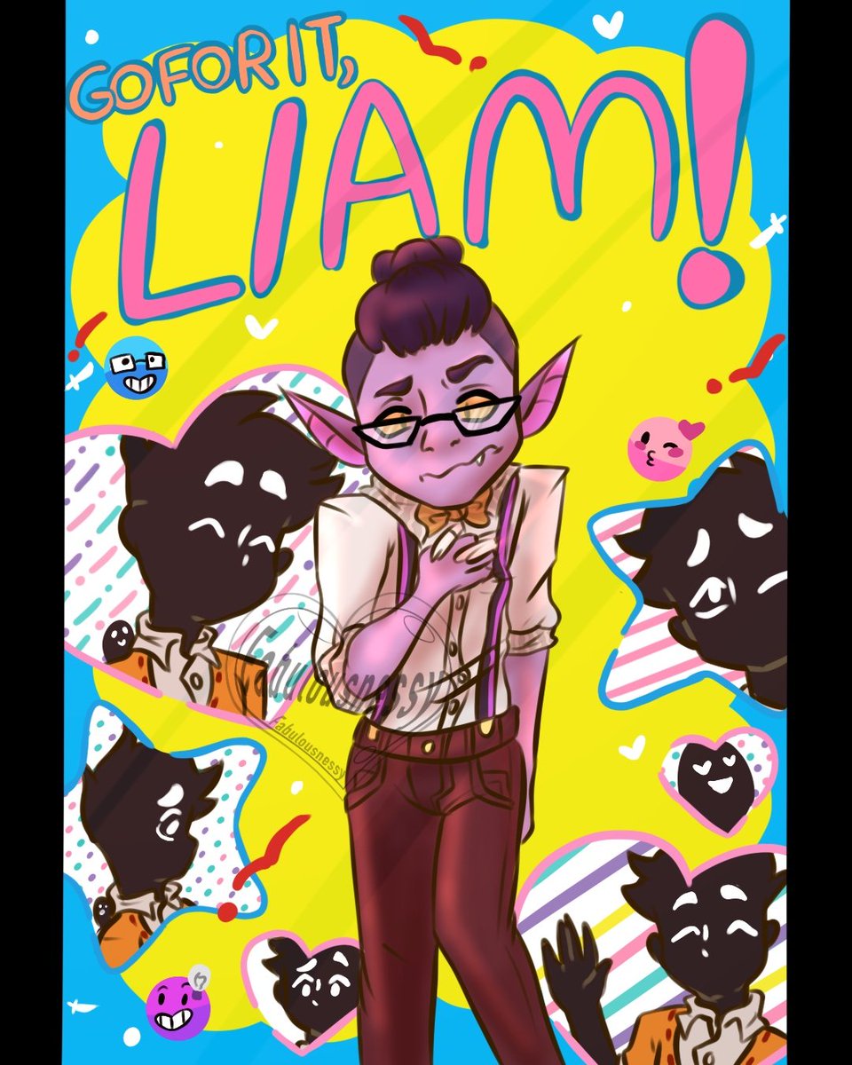 Fabulousnessy's tweet photo. Been getting into Monster Prom again-
Anyways hope you enjoy-
>Tags<
#monsterprom #monsterpromliam #monsterpromoz #monsterpromyellow #monsterpromliamxoz #monsterpromfanart #myartwork https://t.co/ArKPTwzQUV