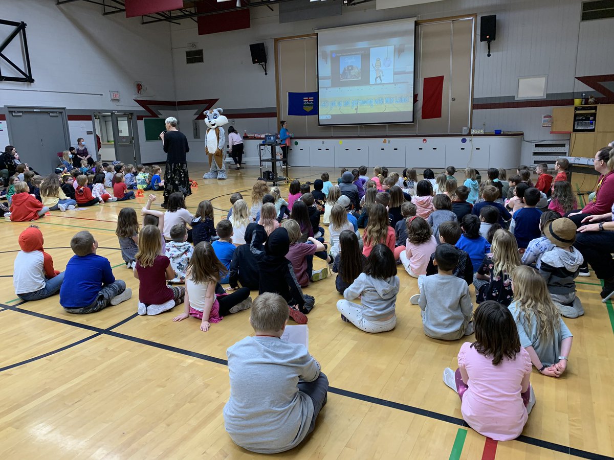 Our first assembly! The kids were so excited and loved being able to ask Swifty some questions 🦊 <a href="/EJSMSchool/">Ecole J S McCormick</a>