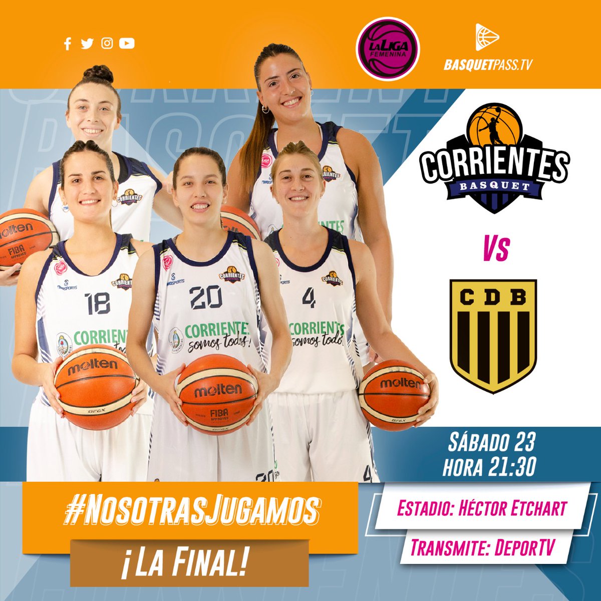 🏀💜 ¡Queremos hacer historia, HOY ES EL DÍA!

🆚️ <a href="/CDBerazateguiBF/">Berazategui Basquet Femenino</a>
📺 <a href="/canaldeportv/">DEPORTV</a>

#NosotrasJugamos #CorrientesBasquet