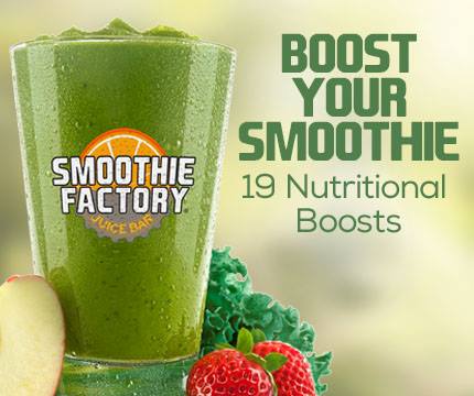 smoothiefactory's tweet photo. Boost your smoothie! We have 19 nutritional boosts like whey protein, spirulina, and liquid B12 to kick your smoothie into high gear! Order now ➡ https://t.co/rWyEZuNcDI https://t.co/veiOiUf18S