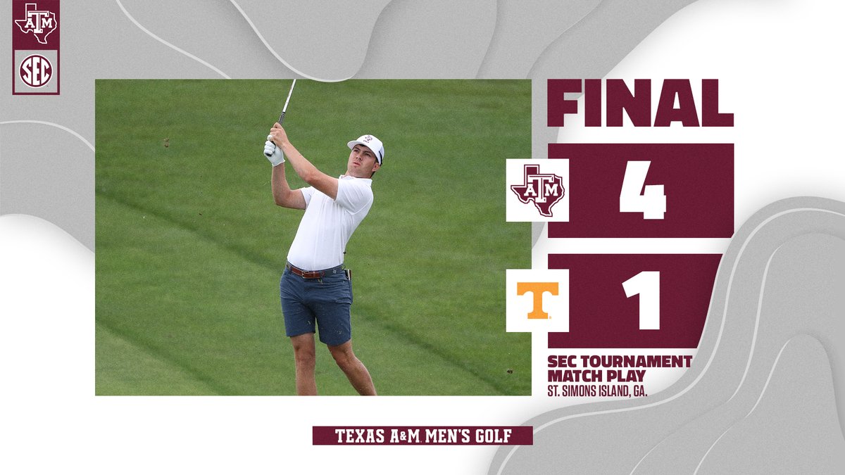 AggieMensGolf's tweet photo. The Aggies are moving on to the semifinals!

#GigEm https://t.co/BJEYpbbMrb