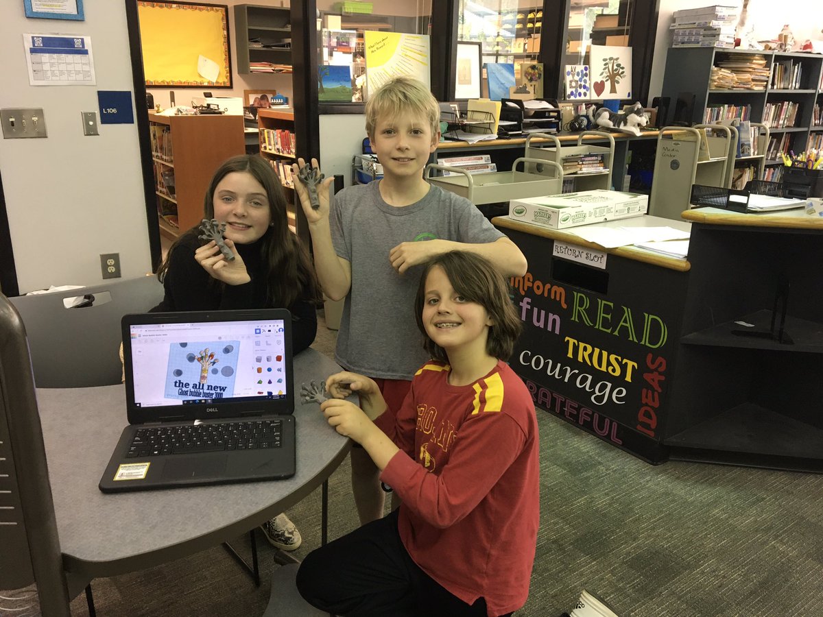 4th and 5th grade Design Thinking Challenge - Create a superhero gadget.  Here is the winning 3D gadget design of a glove that puts villains to sleep.<a href="/lorriebearden/">Lorrie Bearden, Ed.D.</a>