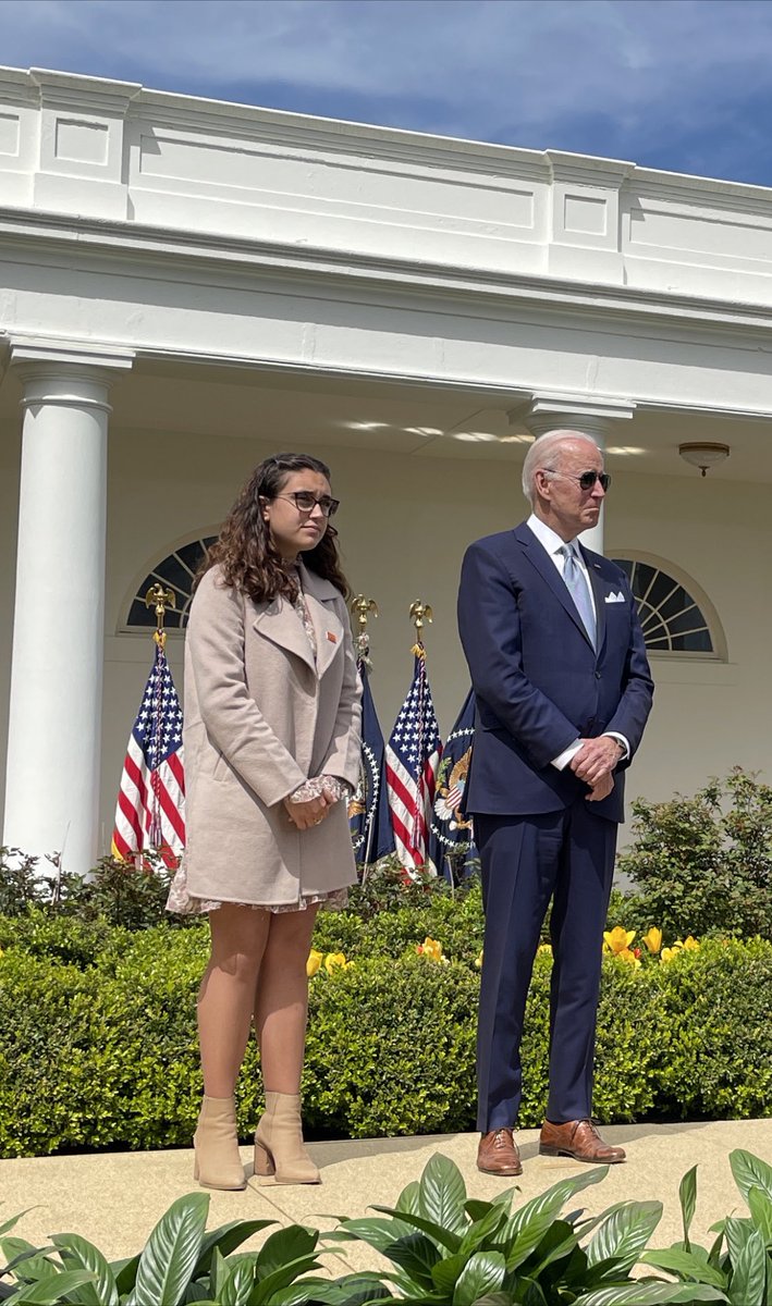 In 2019 our DAUGHTER was SHOT by a boy w/a #ghostgun @ #saugushigh . She joined #studentsdemandaction . Mia’s fought for years for safer schools and communities.2022 she spoke at the #WhiteHouse and introduced the President of the United States.That’s turning pain into progress!