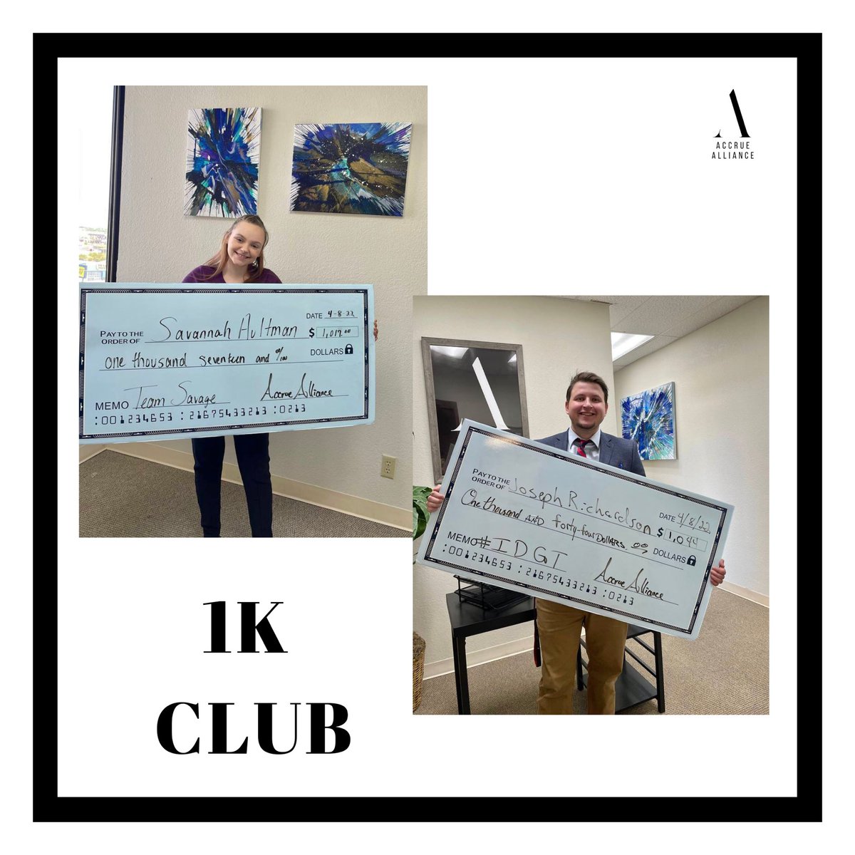 AccrueAlliance's tweet photo. Congrats to our 1K earners of the week! 
Let’s keep winning team 🙌🏼
#SaturdayVibes https://t.co/mh66w1l49e