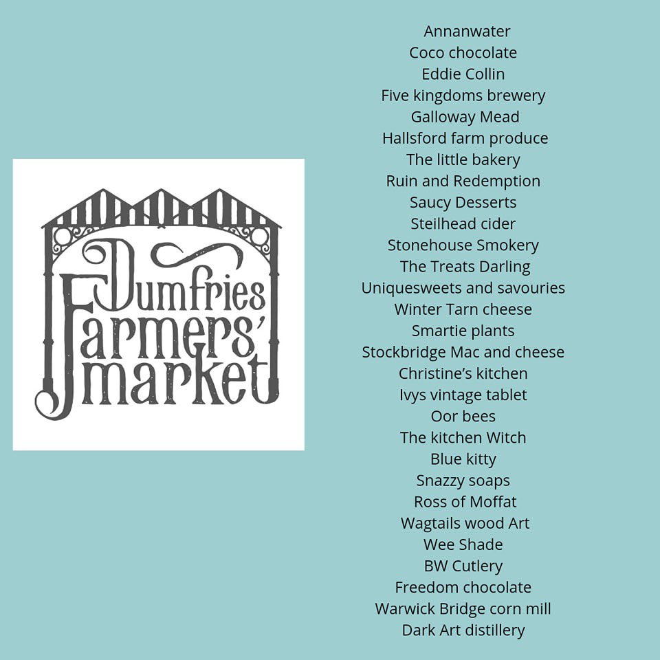 Little over a week to go until our May Farmers' Market and what a fantastic line up we have for you!
#shoplocal #supportlocal #Dumfries #DFMhaul #