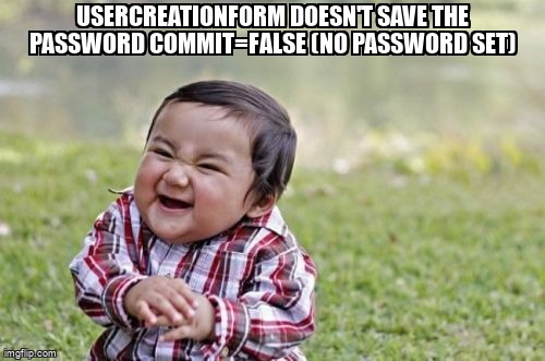 overflow_meme's tweet image. UserCreationForm doesn&apos;t save the password commit=False (No password set) stackoverflow.com/questions/7198… #djangoforms #python #djangoviews #django