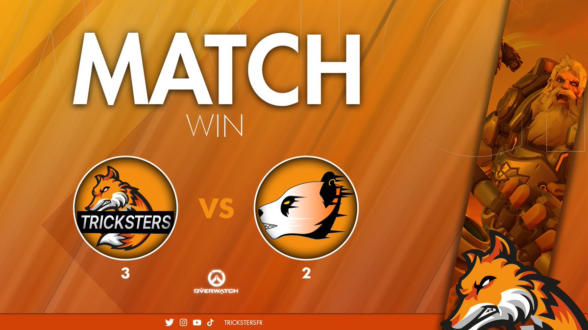 🥳Première victoire 🥳 de la soirée pour nos joueurs sur un 3-2 match serré face aux <a href="/BearSport33/">BearSport</a> PandaRush 
L'équipe fonce en finale 
GG à eux 👏

#letsgotricksters
