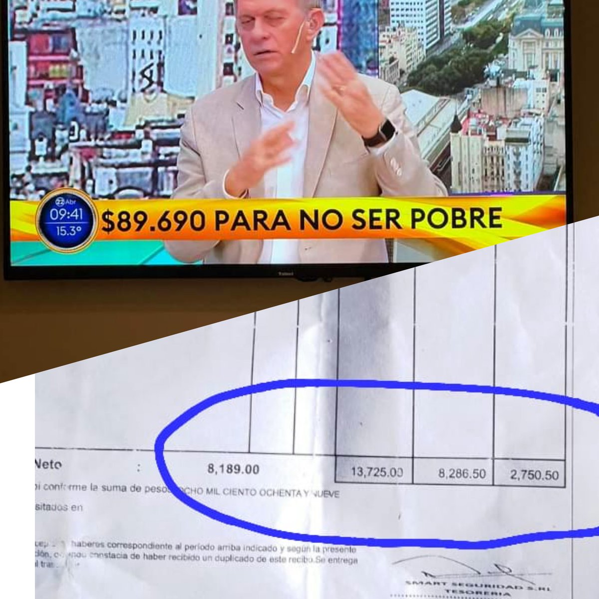 MarceloGreco22's tweet photo. Para no ser pobre $89.690 
Sueldo en la provincia de Tucumán
$8000 SR PRESIDENTE PUEDE PASARME UNA IDEA COMO HACE UN TRABAJADOR DE SEGURIDAD PRIVADA PARA VIVIR gracias 
Atte MARCELO GRECO @mariuvidal @alferdezprensa @rtuc971 @losprimerostuc @MarceloPeretta https://t.co/gqnxkVOJEa