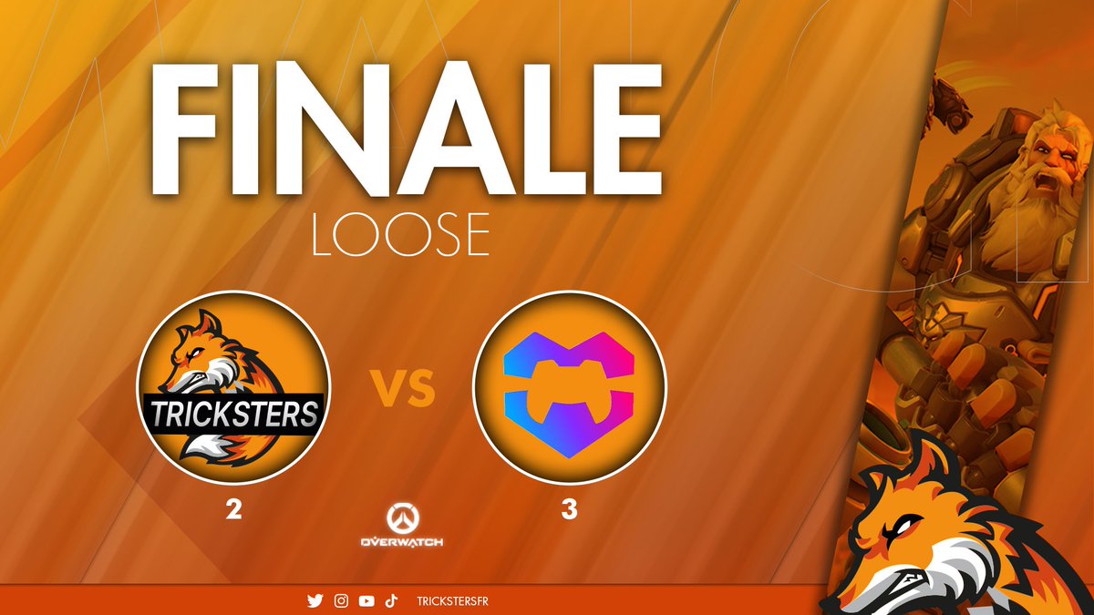 Nous perdons en finale pour se qualifier à la lan de la <a href="/PlayAllForOneFR/">Overwatch AllForOne France</a> face aux <a href="/MucNemesis/">Munich eSports Nemesis</a> 3-2 avec une remontada des enfers mais cela n'a pas suffi
Très beau match de la part de <a href="/MucNemesis/">Munich eSports Nemesis</a> 
Merci pour le cast de @NikoTV9 pour ces 2 matchs 👏😘
#letsgotricksters