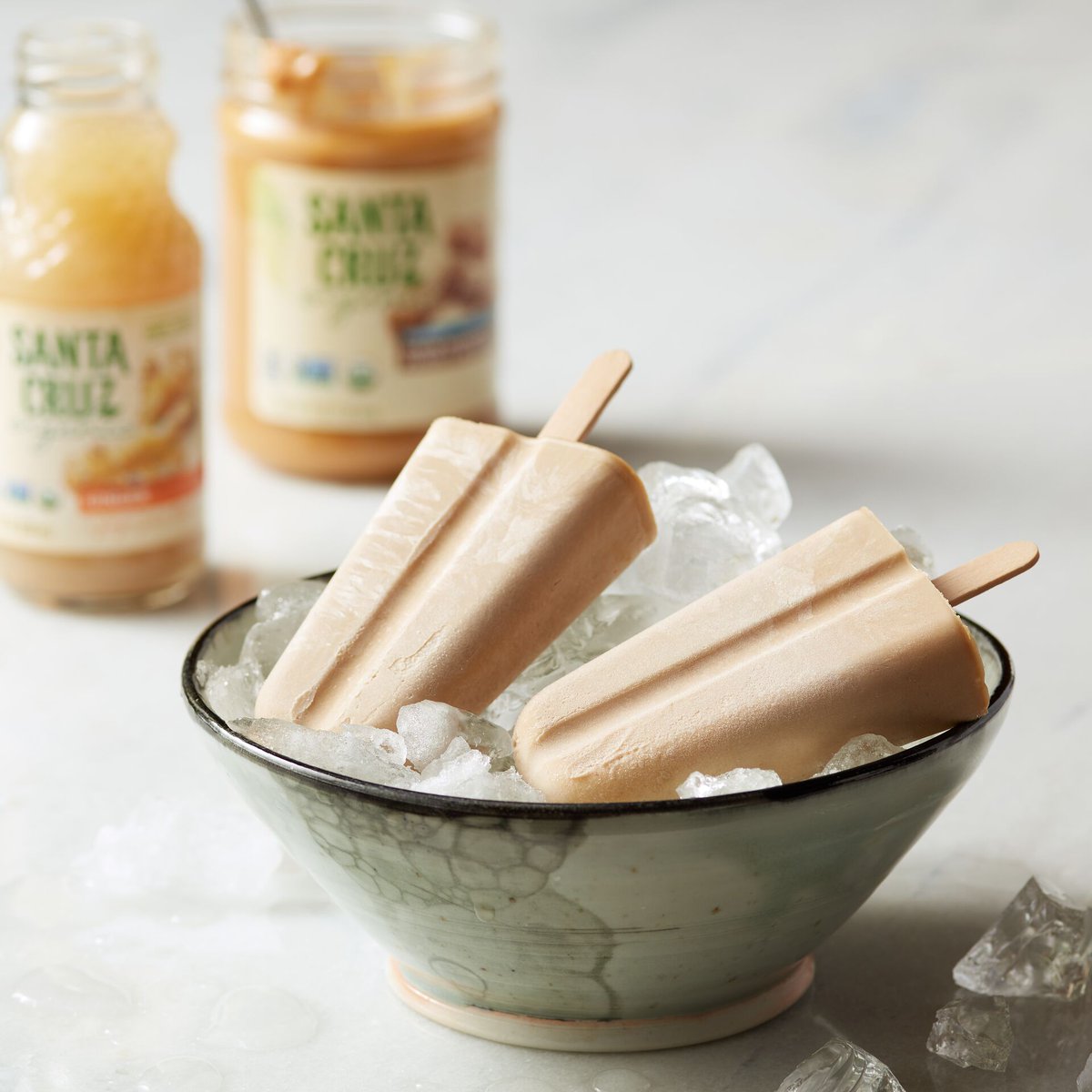 Treat yourself to a creamy and refreshing Gingered Peanut Butter-Banana Ice Pop — simple to make so you can enjoy any time. Full recipe: spr.ly/6012KNGxe