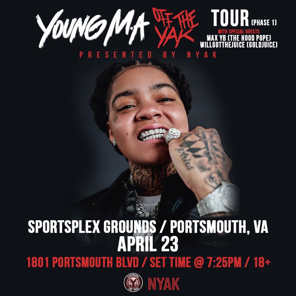 🚨 Hello! Virginia, I need y’all in the front row tonight at 7:25pm for my set at Sportsplex Grounds in Portsmouth! Get those tickets here: 420ishvafestival.com